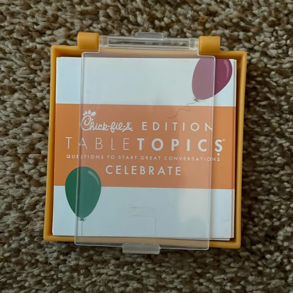 Chick-fil-A edition table topics, celebrate